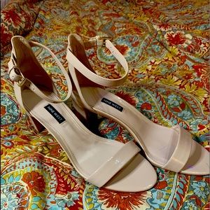 Nine West Pruce ankle strap sandals in nude